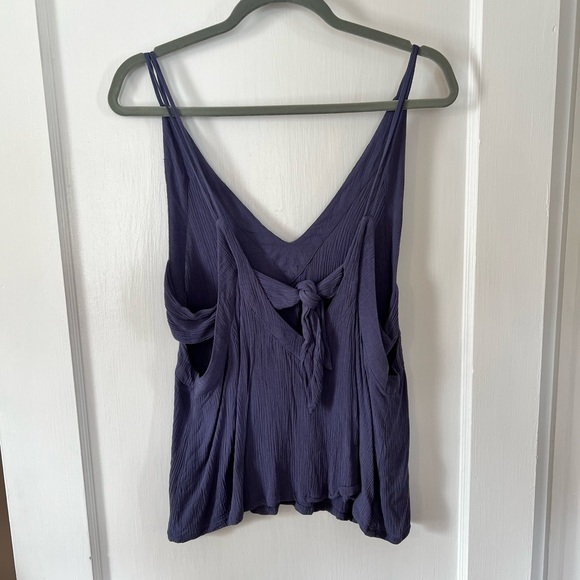 Lulu’s Adrift Slate Blue Tie Tank Top - Picture 5 of 6